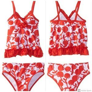 Absorba Baby Girl 2 Pc Ruffle Swimsuit 12 M NWT